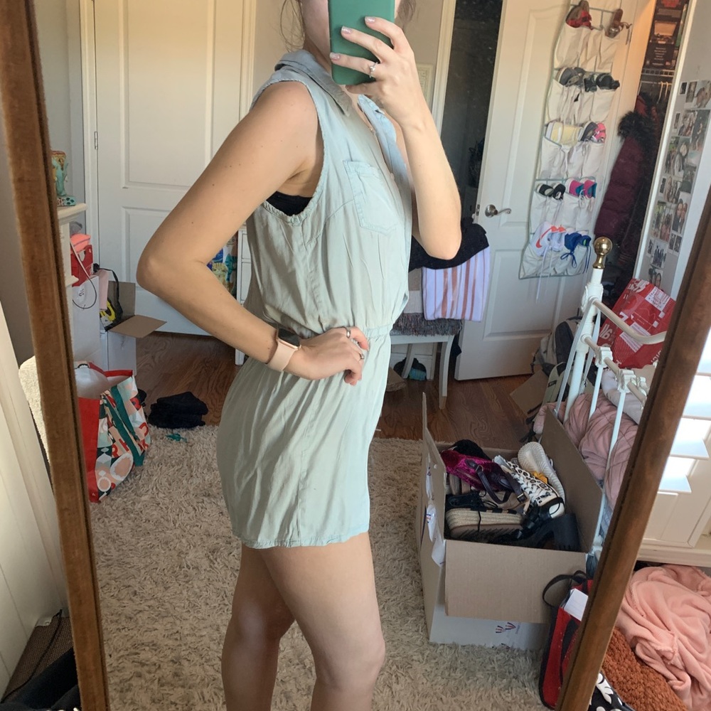 denim romper - Picture 2 of 4